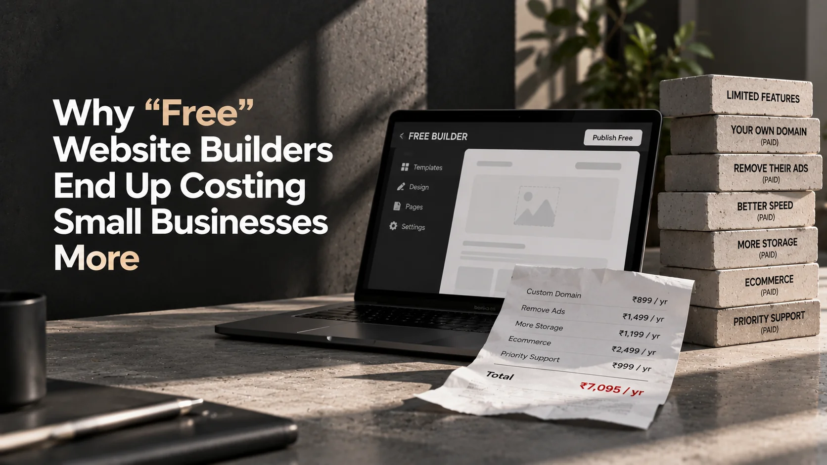 Free Website Builders vs Custom Websites